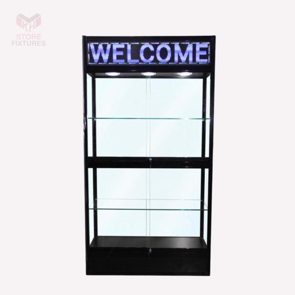 HIGH STAND WALL  DISPLAY CASES with LED lights